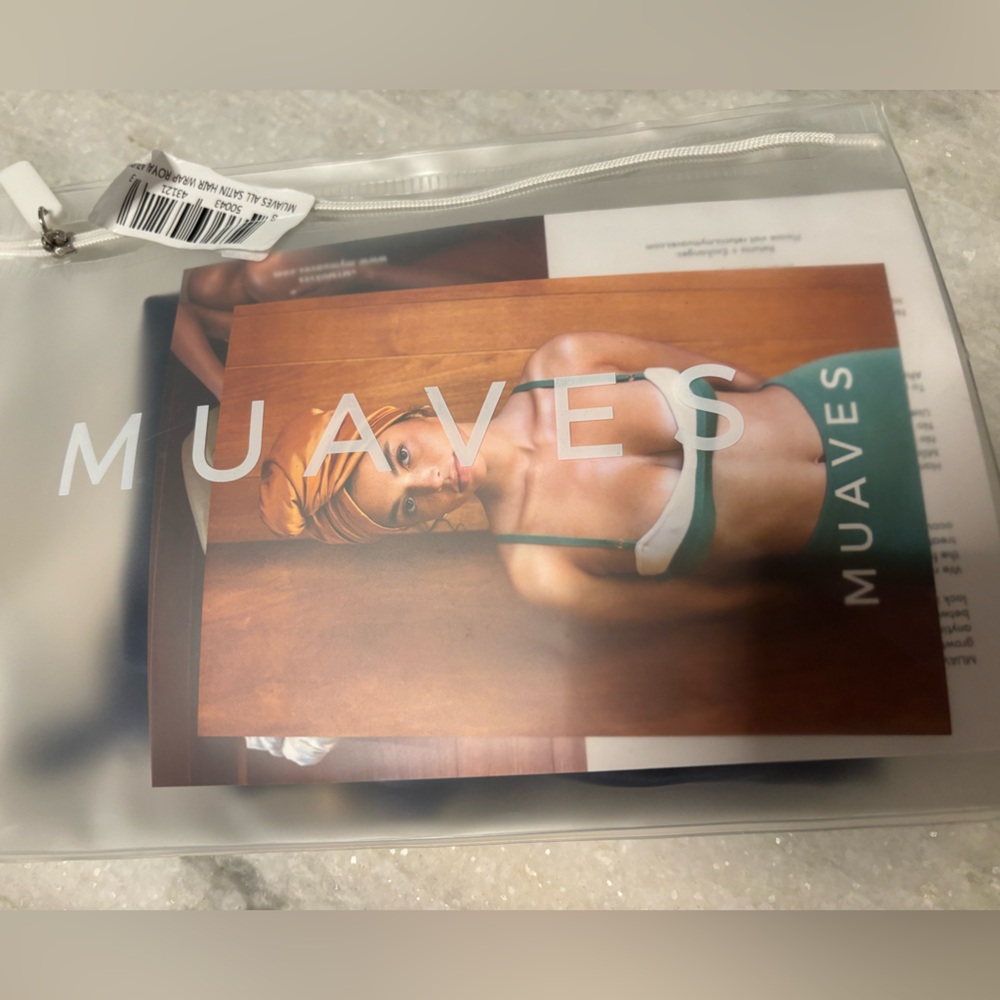 mymuaves royal Azure satin hair wrap